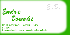 endre domoki business card